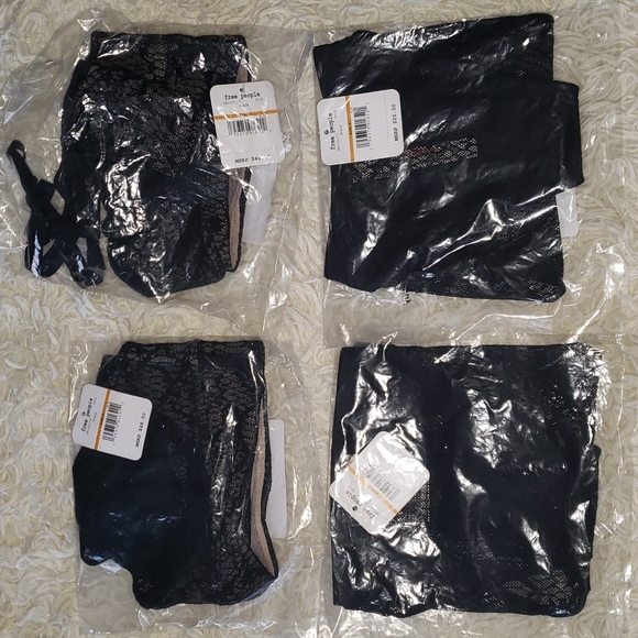 Free People Intimately Tameeka Bra & Panty Set Black Small - Picture 5 of 5